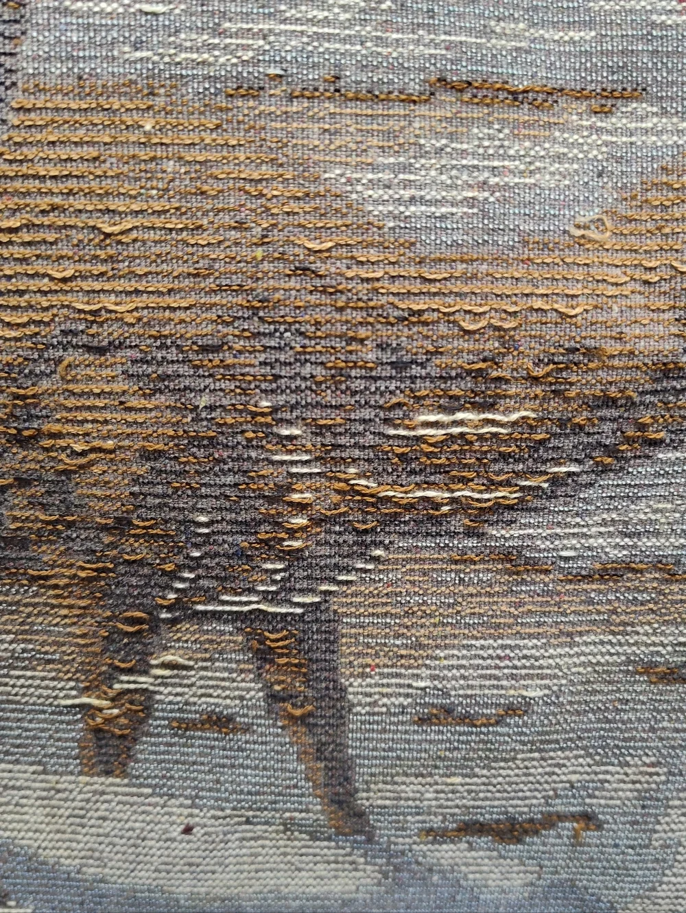 Deer Woodland Tapestry Panel - Brown, Green, Cream Made In Italy
